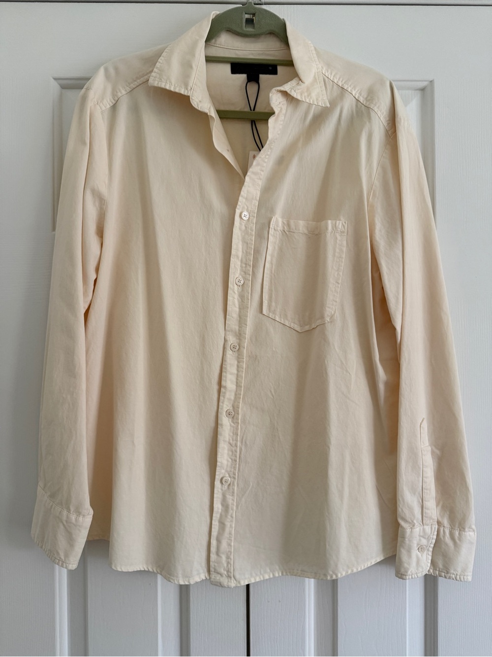 Zara Women's Cream Button-Down Shirt